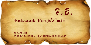 Hudacsek Benjámin névjegykártya